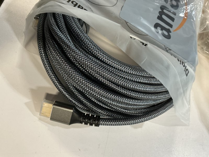 Condition photo showing New/Like New for 4k Hdmi Cable 50ft Ultra High Speed HDMI 2.0 Cable 4K@60HZ 3D ARC Gold Plated Connector Ethernet Audio Video Return HDMI Cord for UHD TV Monitor Laptop Xbox PS4/PS5 Roku TV ect.(Silvery) 50FT Silver