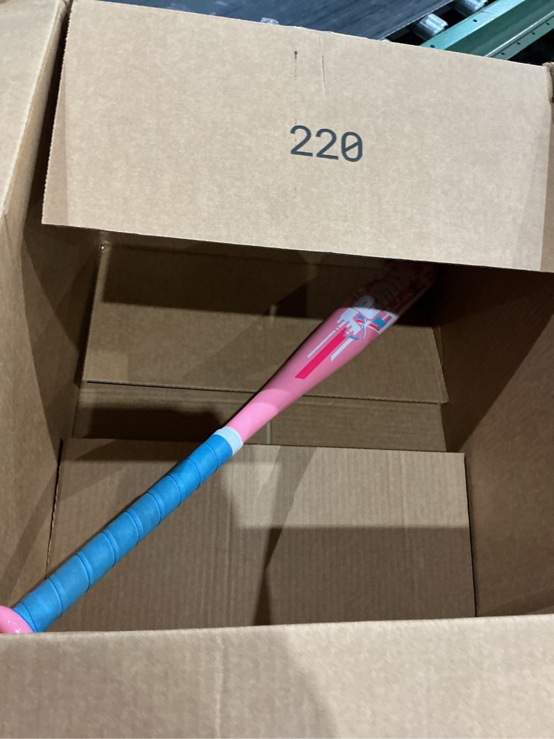 Condition photo showing As Is for rawlings | remix t-ball bat | usa baseball & softball | -12 drop | 2 1/4" barrel | 1 pc. aluminum pink -12 24 inches