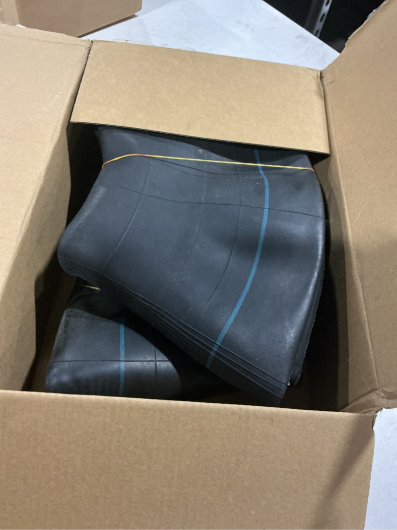 Condition photo showing As Is for 18x8.50-8 18x9.50-8 inner tubes, 2 pack heavy duty replacement tire inner tubes with straight valve stem for lawn mowers, wheelbarrows, atvs, go karts, tractors, snow blowers, golf carts, trailers 18x8.50/9.50-8
