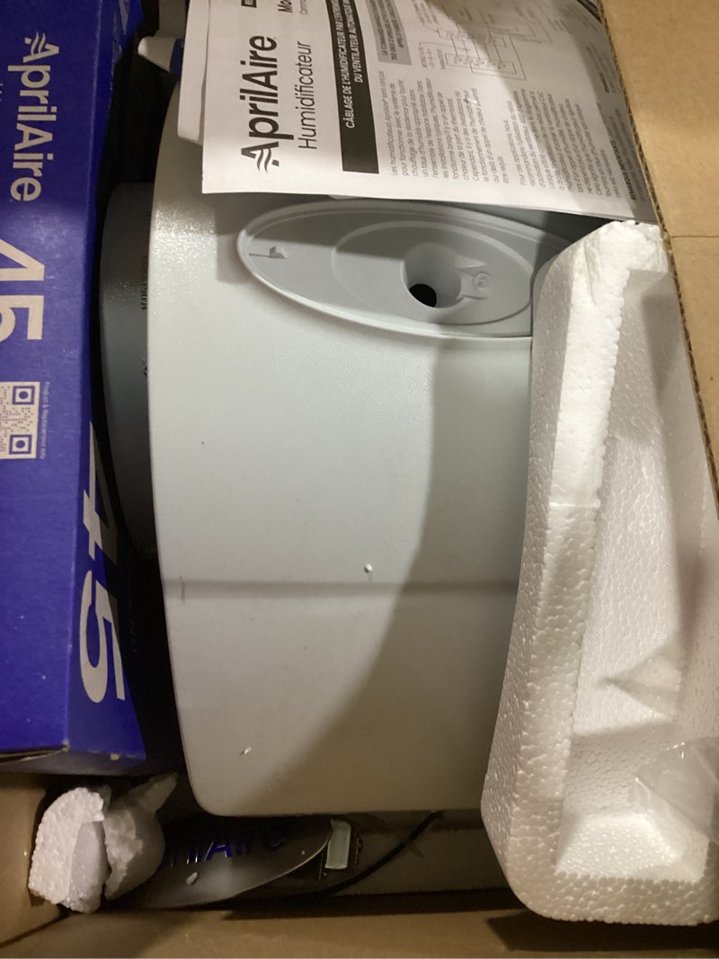 Condition photo showing Good Condition for AprilAire 400M Whole-House Humidifier, Manual Water Saver Furnace Humidifier, Large Capacity Whole-House Humidifier for Homes up to 5,000 Sq. Ft., White