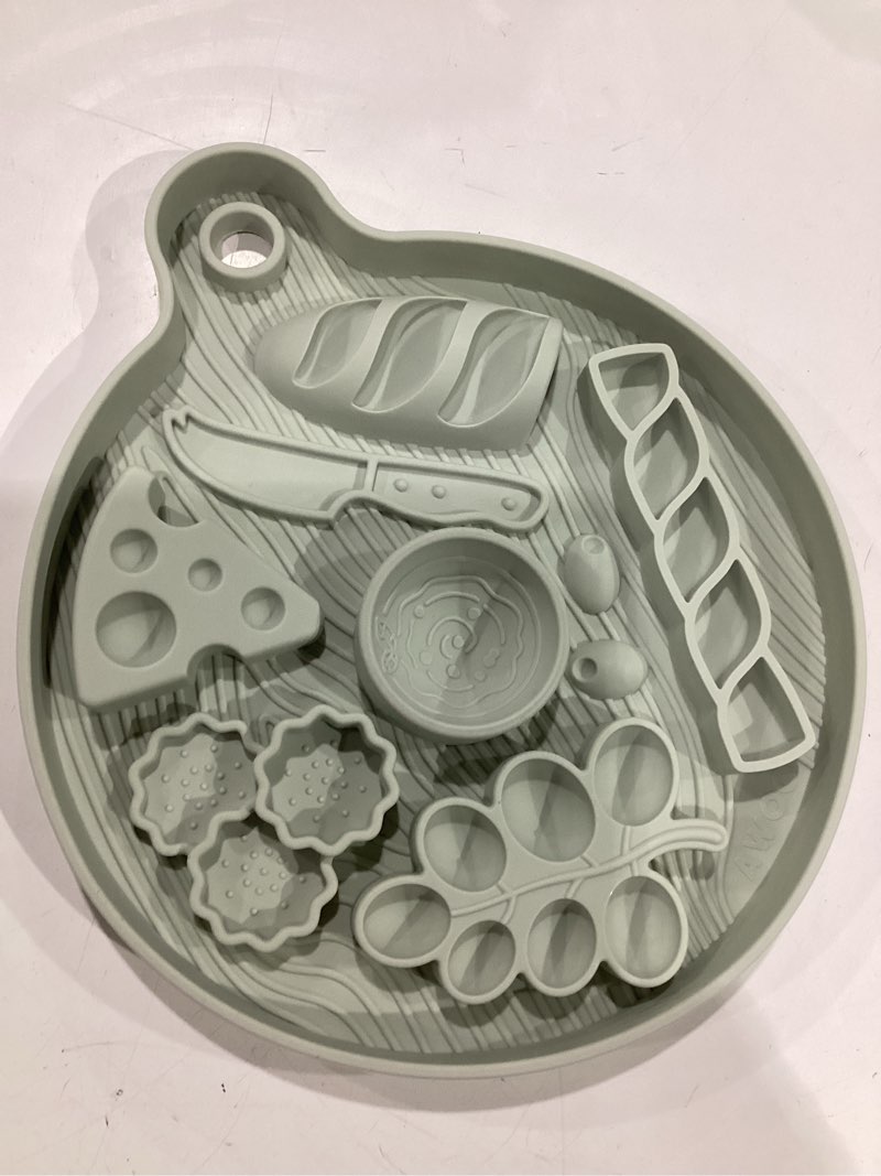 Condition photo showing Good Condition for smorgasboard - silicone dog and puppy lick mat and slow feeder with suction cups - non-slip, dishwasher safe pet dish - extends mealtime for fast eaters - for wet & dry food (sage)