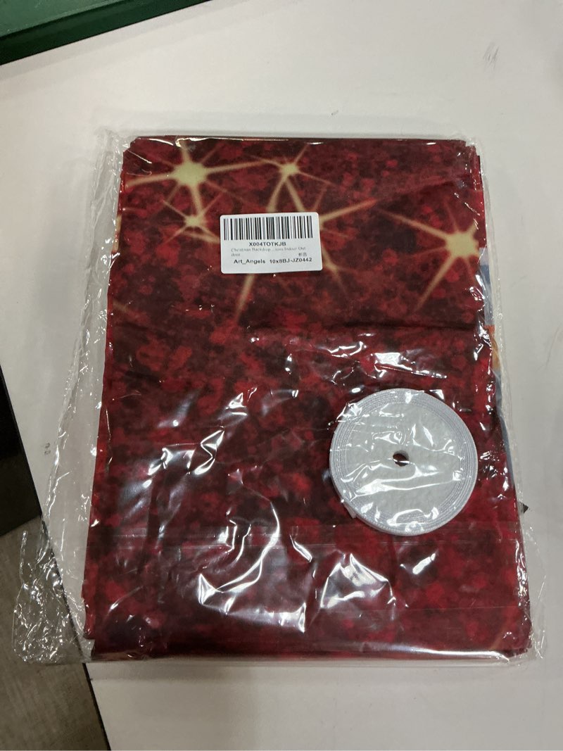 Condition photo showing New/Like New for Art_Angels 10x8 FT Christmas Backdrops Red Ball Theme Background Shining Stars Background New Year Backdrop for Christmas Party Decoration Banner Photo Shoot 10x8 FT Red C