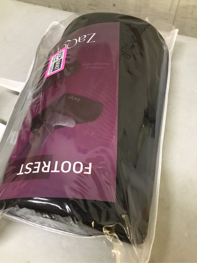 Condition photo showing New/Like New for zaqei foot rest under desk ergonomic velvet footstool with massage roller improves posture relieves plantar fasciitis reduces fatigue for office home gaming adjustable non slip washable cover