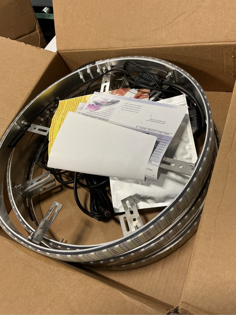 Condition photo showing Good Condition for tzvmny 4pcs 15.5" quad row pure white led wheel rim lights - bluetooth control, breath/strobe flash 