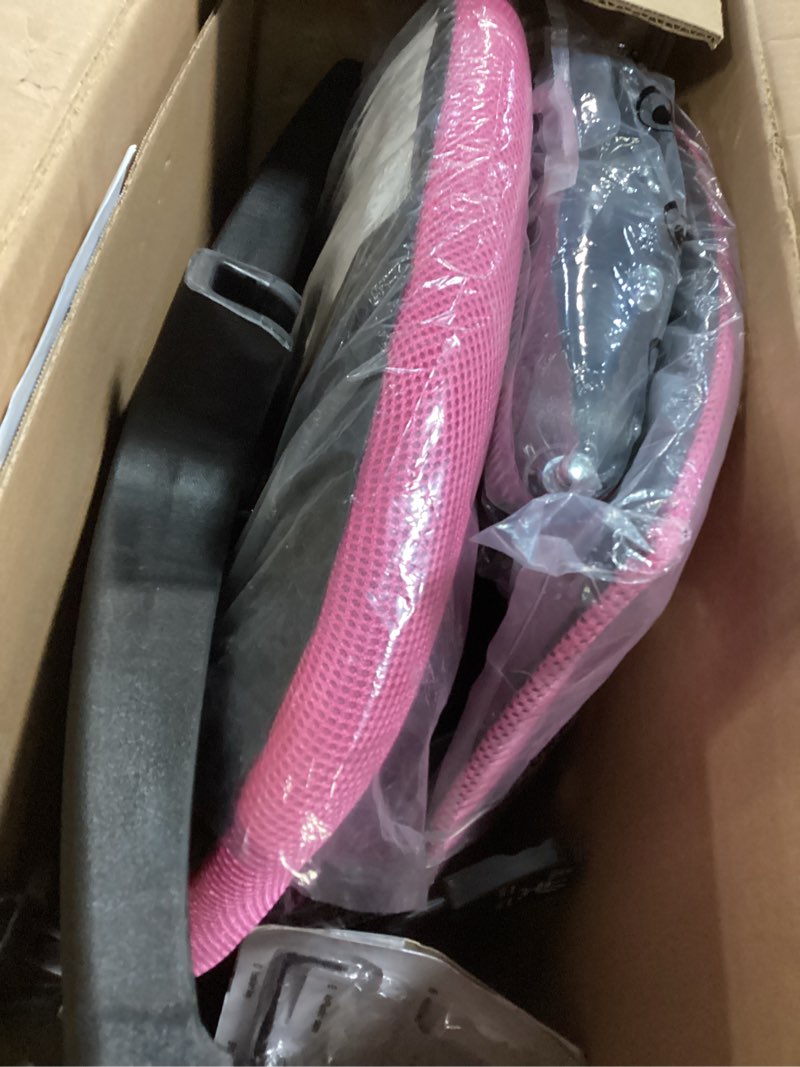Condition photo showing Good Condition for bestoffice | ergonomic office chair | mid-back swivel desk chair | breathable backrest & lumbar support | adjustable height | sponge seat | rolling wheels | peach pink | for adults & women peach pink pack of 1