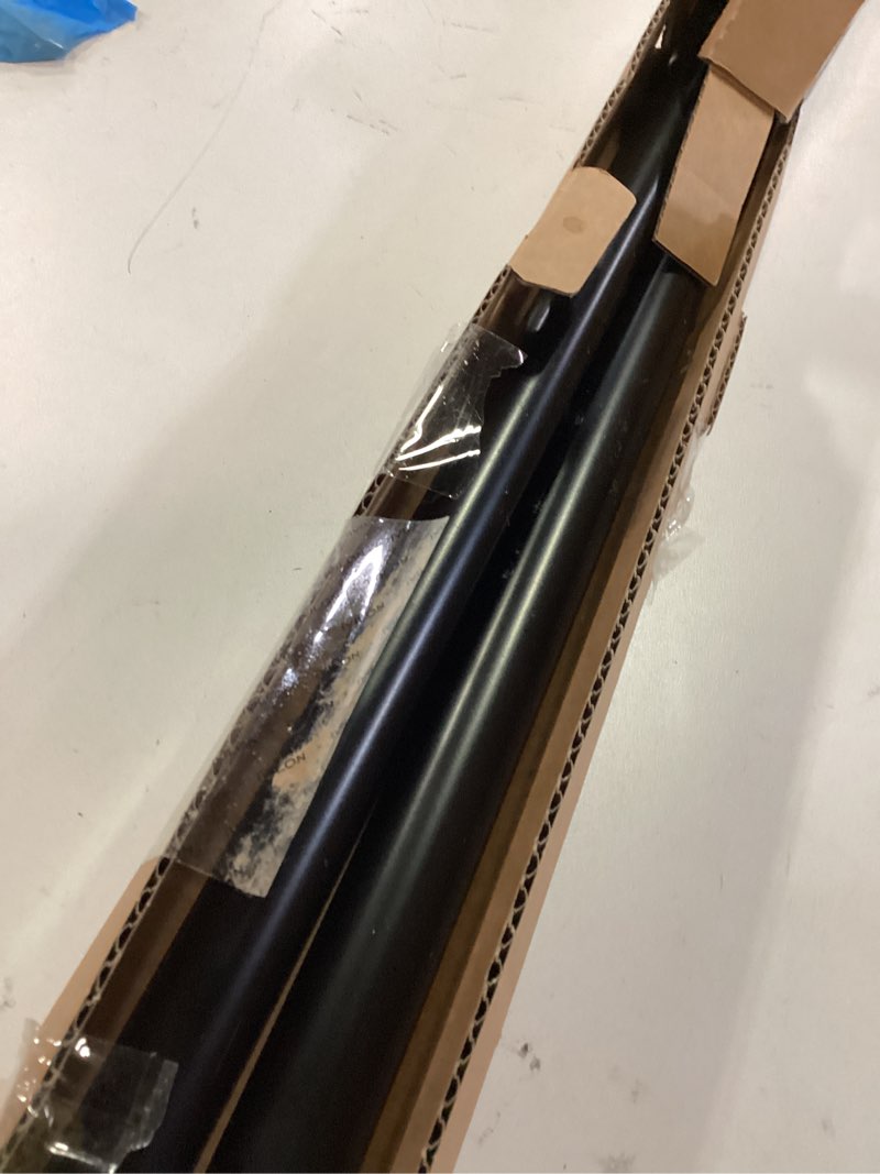 Condition photo showing As Is for Ivilon Drapery Window Curtain Rod - End Cap Style Design 1 Inch Pole. 28 to 48 Inch Color Black 28 to 48 in.