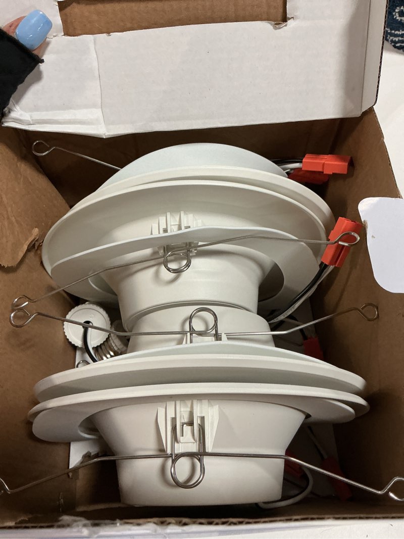 Condition photo showing As Is for great value 6\" led deep retrofit downlight, 13-watt(75w replacement) cct selectable e26 base2 pack