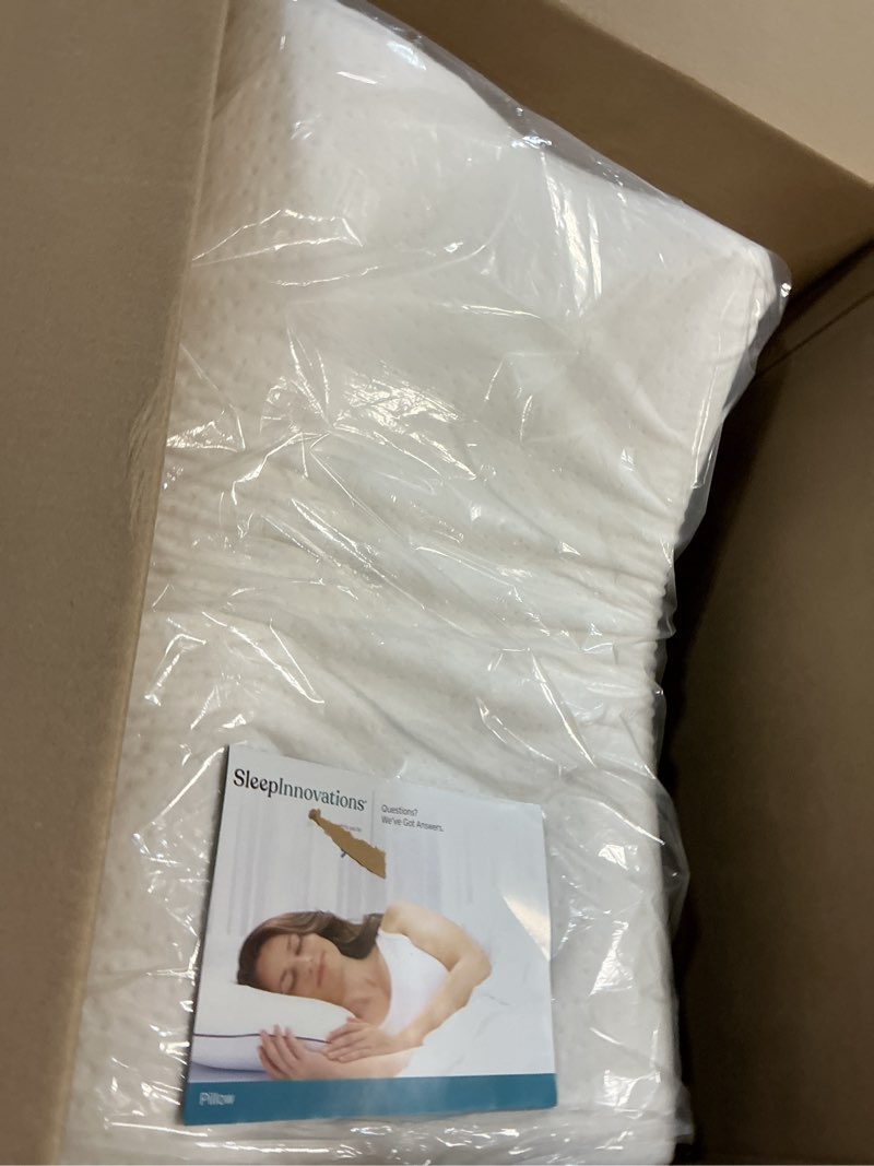 Condition photo showing New/Like New for sleep innovations memory foam contour pillow, queen size, head, neck, and shoulder alignment, side and back sleepers, medium support queen contour pillow