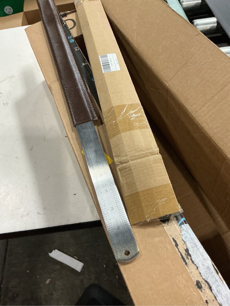 Condition photo showing Good Condition for heavy duty ruler, 20 inch & 50cm, 0.2" thick metal straight edge with inch & mm ruler, for construction, office, diy