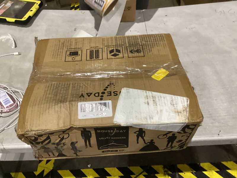 Condition photo showing Good Condition for HOUSE DAY Black Velvet Hangers 60 Pack, Non Slip Clothes Felt Hanger Heavy Duty for Coat, Premium Sl