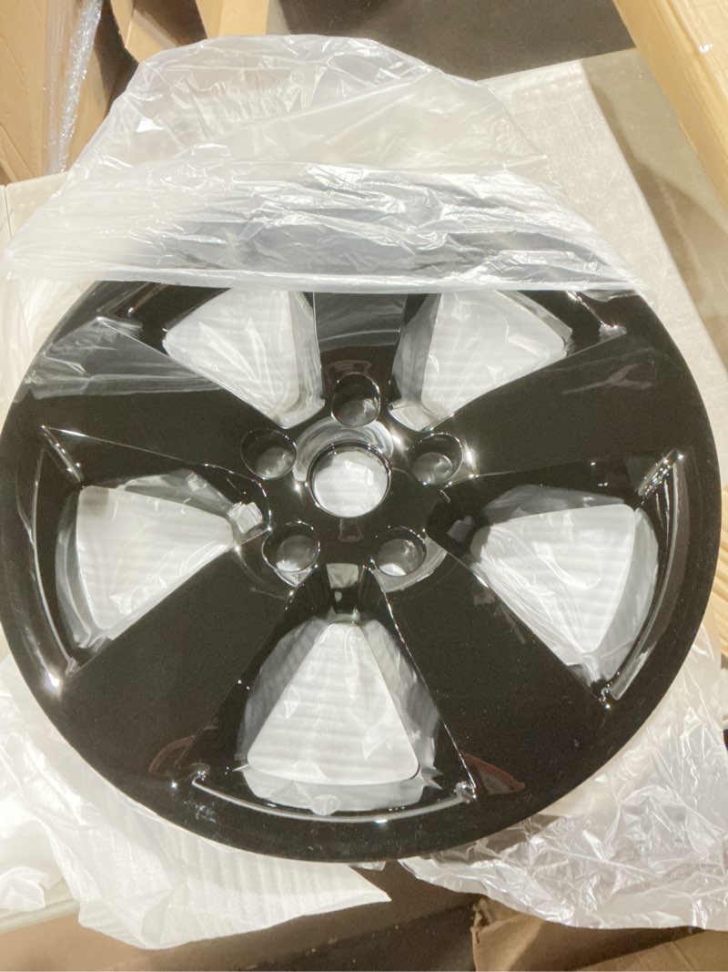 Condition photo showing New/Like New for wheel skins compatible with dodge ram pickup 1500 2013 2014 2015 2016 2017 2018 wheel covers; 20 inch; set of 4 packs; glossy black