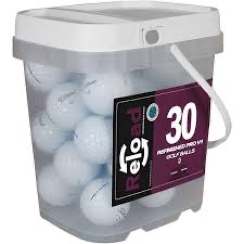 titleist reload recycled golf balls pro v1 golf balls (30 pack), white, one size