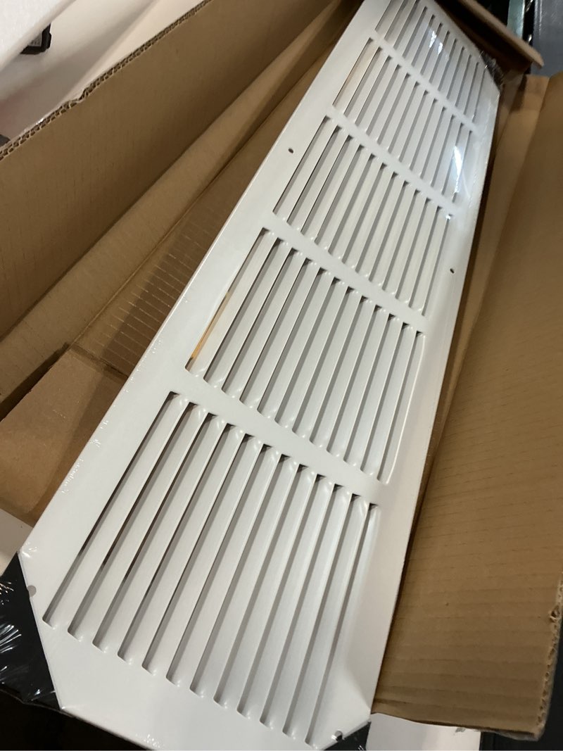 Condition photo showing Good Condition for tru aire 6 in. h x 24 in. w 1-way powder coat white steel return air grille