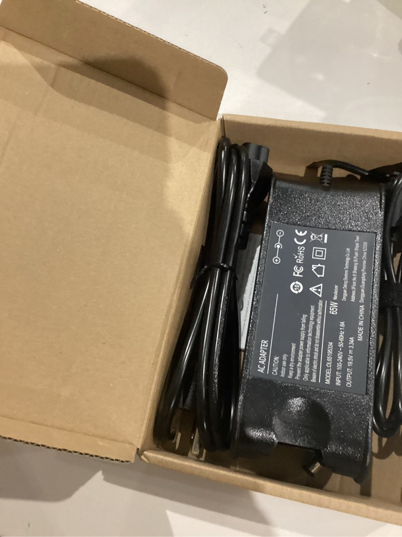 Condition photo showing As Is for 19.5v 3.34a 65w ac adapter laptop charger compatible with dell latitude 3190 3189 5400 5480 5490 7490 e5500 e5470 e6430 e6500 e6530 chromebook 11 3120 3180 3189 series