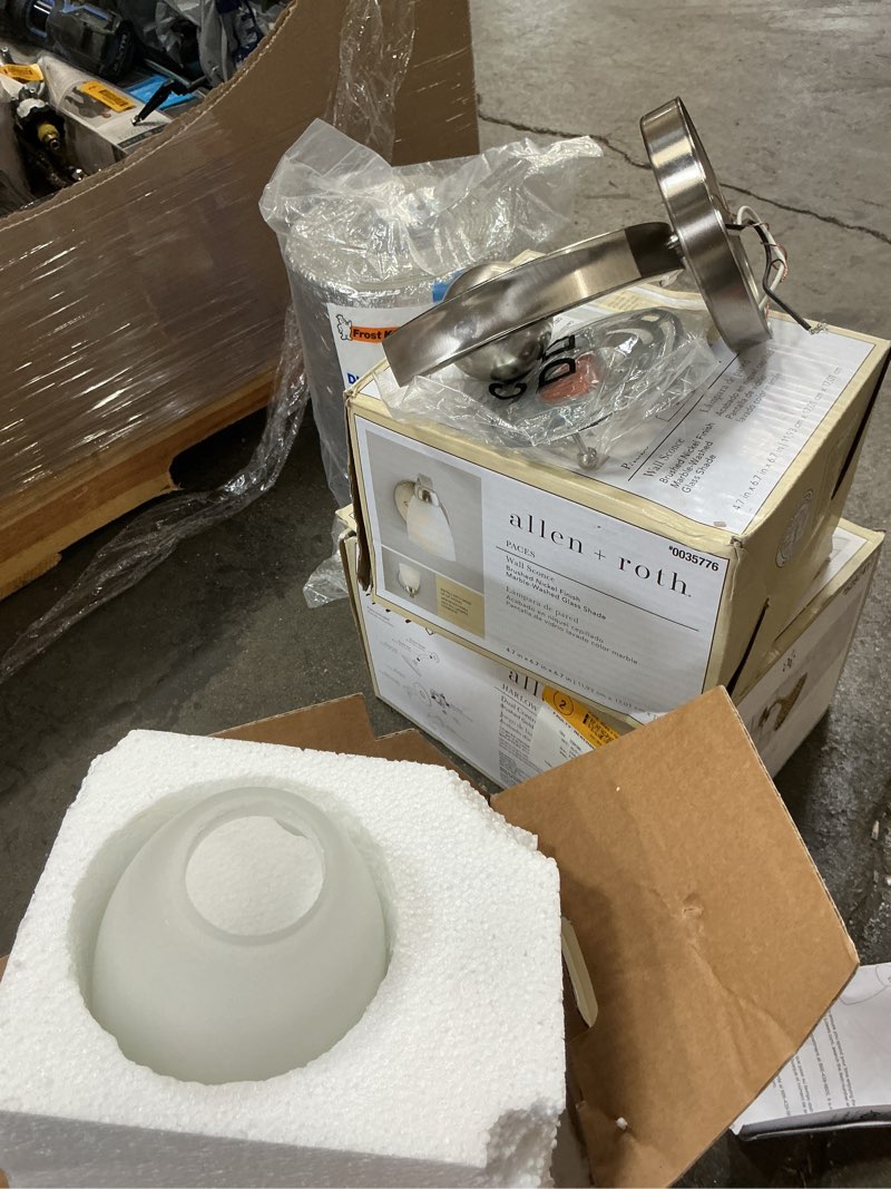 Condition photo showing As Is for allen + roth Paces 4.7-in 1 Light Brushed Nickel