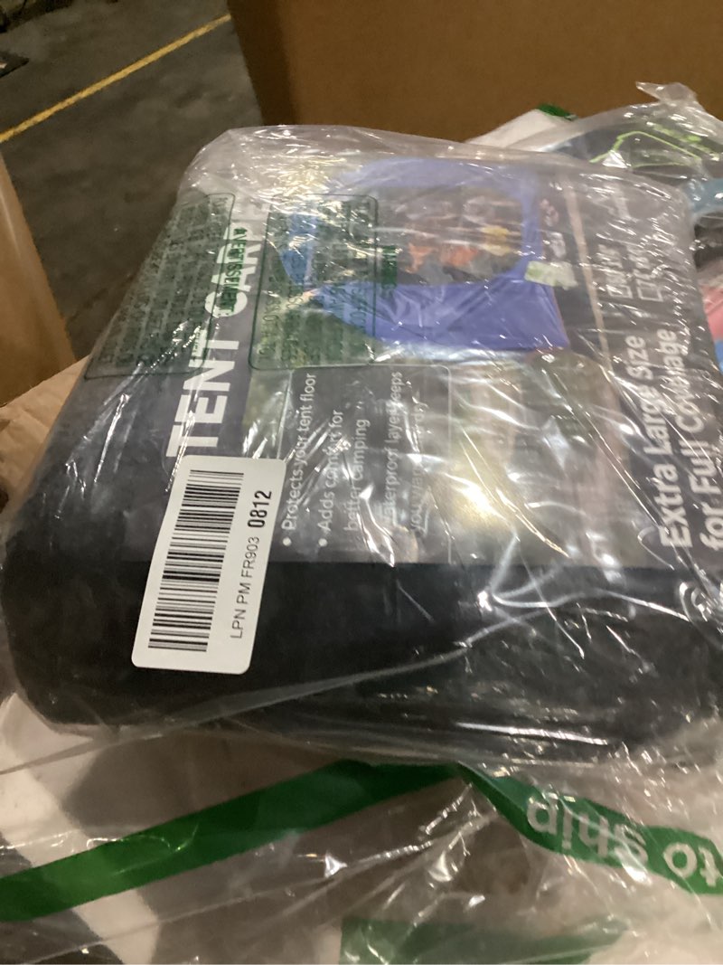 Condition photo showing As Is for Camping Tent Carpet Mat,Waterproof Inside/Outside Tent Rug,Protective Waterproof Liner Keeps You Warm & Dry, Outdoor Camping Floor Rug Accessory,Soft & Comfortable, Trimmable Material Charcoal Grey 60" x 74"