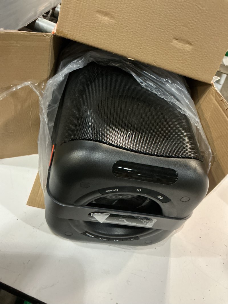 Condition photo showing Good Condition for karaoke machine with 2 wireless microphones, portable bluetooth 5.3 karaoke speaker for home outdoors, pa system for adults with echo adjustment/led lights, support tv/usb/aux/tf metta black