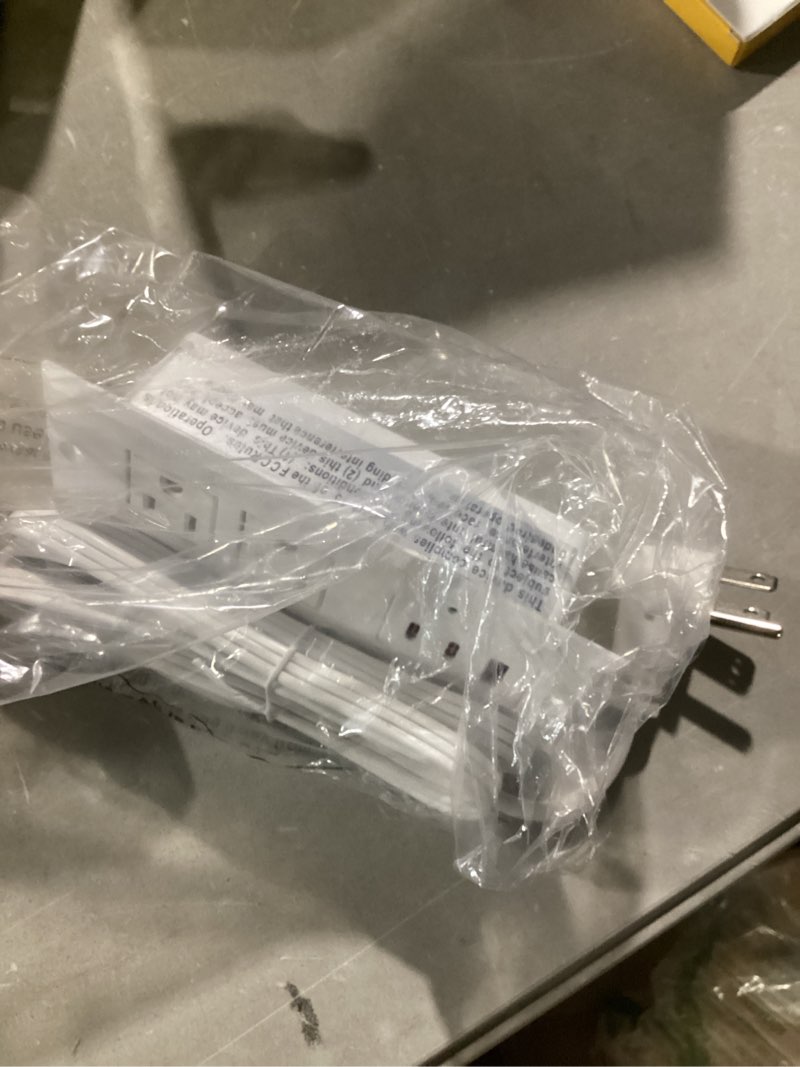 Condition photo showing Good Condition for Recessed Power Strip with 20W USB C Port, Fast Charging USB A Port Conference Recessed Outlet, Space-Saver for Furniture Side Table, End Table, Desk Outlet with 6ft Cord, 45° Thin Flat Plug, White USB 20W White