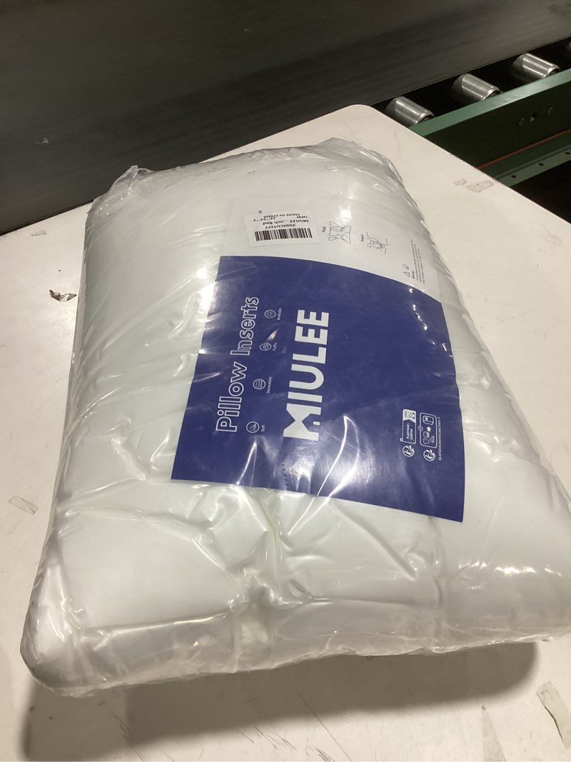 Condition photo showing Good Condition for miulee 24x24 pillow inserts,down alternative pack of 2 euro decorative throw pillows for sofa couch bed, ultra soft fluffy bed sleeping form 2 24x24inch