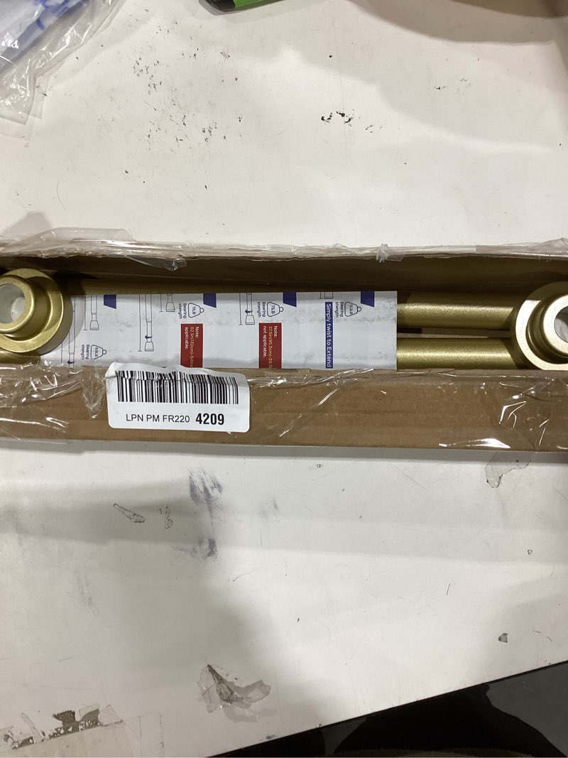 Condition photo showing New/Like New for 1 Pack Gold Spring Tension Curtain Rod 28-48 Inches, 7/8" inch Adjustable Curtain Rod No Drill, Anti-slip Spring Curtain Rod for Windows Bathroom Kitchen Closet Doorway 28-48" Gold 1 Pack