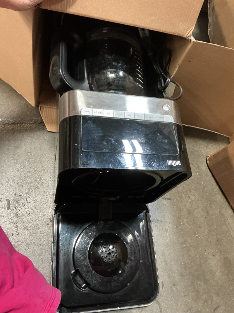 Condition photo showing As Is for Braun BrewSense 12 Cup Drip Coffee Maker - Pause & Pour Mid Brew, Coffee Machine with 24-Hour Timer & Clock, Bold & Regular Strength, 1-4 Cup Functions, Self Clean, Auto Shutoff, Stainless Steel Silver