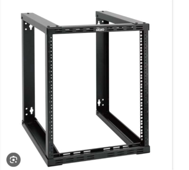 Tecmojo 12U Wall Mount Rack, Wall Mount Network Rack 15.8in Depth, Open Frame Server Rack for 19in I