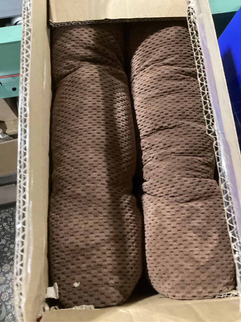 Condition photo showing Good Condition for Arlee Chair Cushions for Dining Chairs, Set of 2 - Memory Foam Chair Pads, Non-Skid Backing - Durable Thick Seat Cushions for Kitchen, Office, Patio, 16" L x 16" W - Chocolate Brown 2 Count (Pack of 1) Chocolate Brown 2