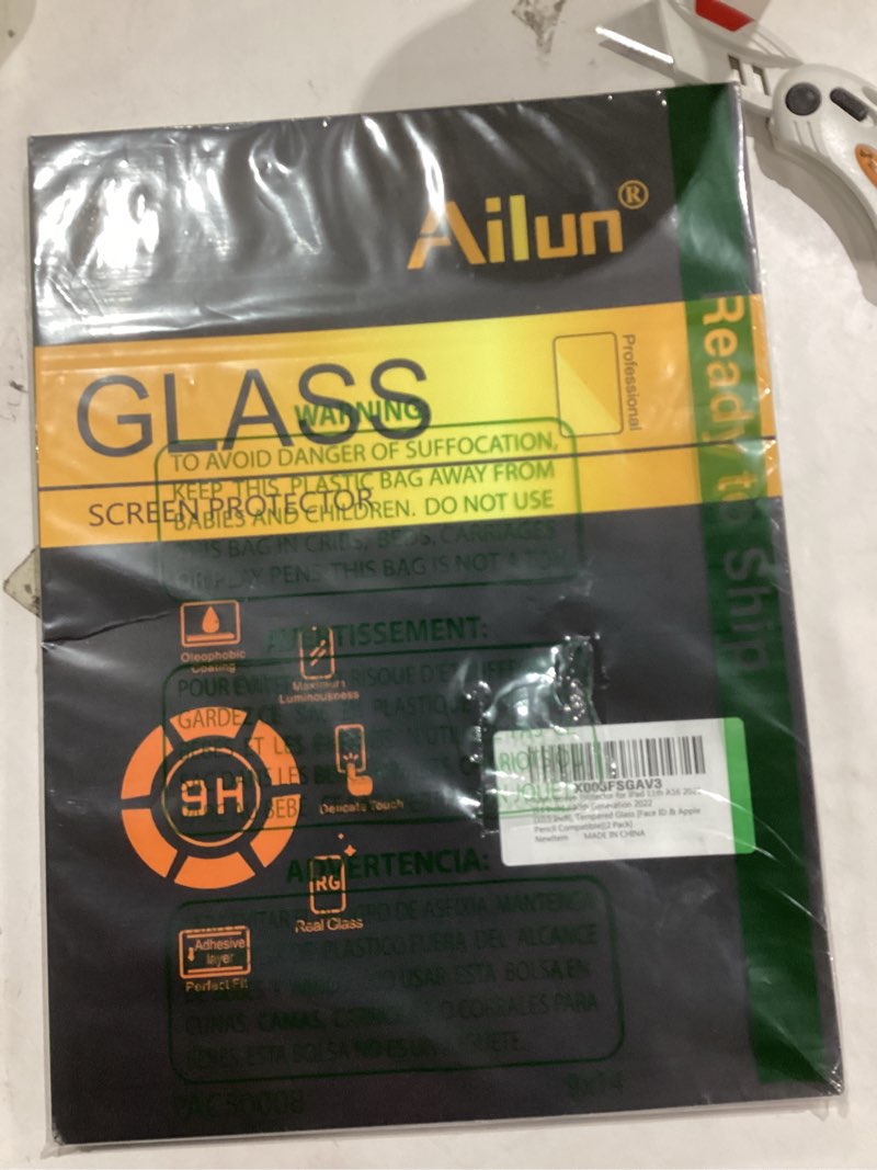 Condition photo showing Good Condition for Ailun Screen Protector for iPad 11th A16 2025 [11 Inch] / 10th Generation 2022 [10.9 Inch], Tempered Glass [Face ID & Apple Pencil Compatible] Ultra Sensitive Case Friendly [2 Pack] iPad 11th A16 2025/10th