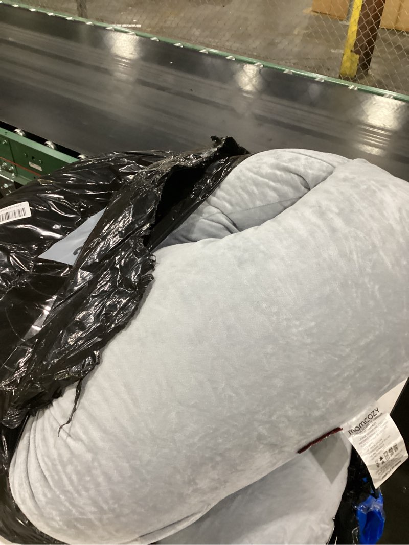 Condition photo showing As Is for unknown condition momcozy pregnancy pillow for sleeping, dreamlign u pro maternity pillow with adjustable leg pillow, removable cover - support for back, hip, belly, legs for pregnant women, 50-72 inch full body pillow