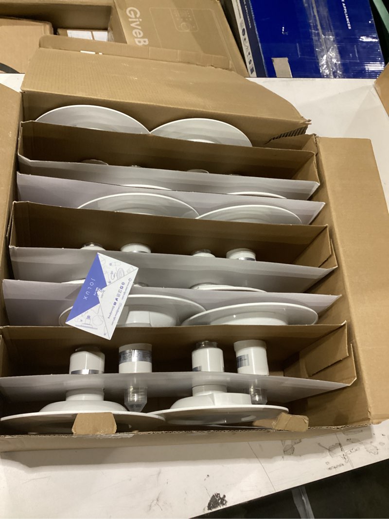 Condition photo showing New/Like New for Jolux 12-Pack 5/6" LED Can Lights Retrofit Recessed Lighting,12W=60W,3000K WarmWhite,800 Lumens,Dimmable Can Lights,ETL,Damp Rated,Simple Installation Adjustable Retrofit Downlight,Bevel Trim 3000K(Warm White) 5/6" 12W_12Pack