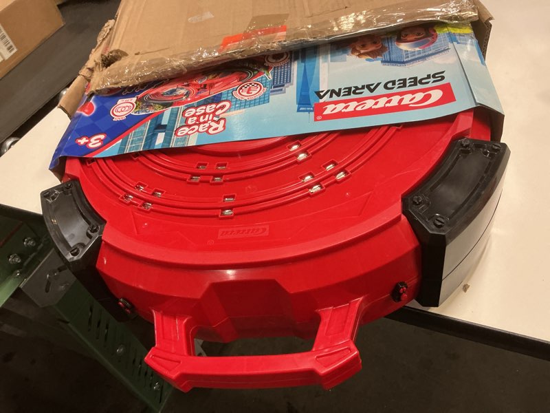 Condition photo showing Good Condition for Carrera Speed Arena Police Chase - Portable Slot Car Race Track Includes 2 Cars - Battery-Powered Beginner Toy Racing Set for Kids Ages 3 Years and Up