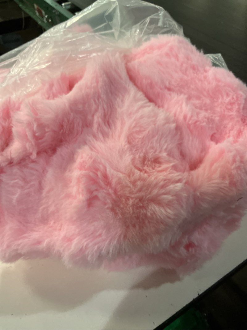 Condition photo showing Good Condition for liferevo luxury fluffy faux rabbit fur throw, plush fuzzy bubble waffle blanket for couch sofa, soft cute furry blanket home decoration, shaggy lap throw for bedroom living room office, 50x60, pink 50" x 60" pink