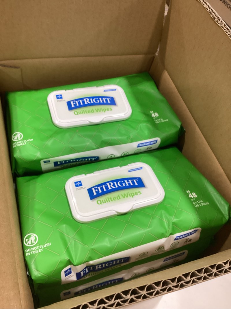Condition photo showing Good Condition for Medline Fitright Select Premium Personal Cleansing Wipes  8 X 12  48/Pack  12 Pks/Ctn