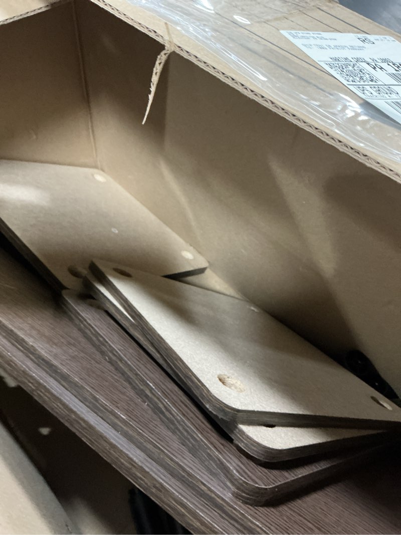 Furinno Turn-N-Tube No Tools Entertainment TV Stands, Dark Brown/Black