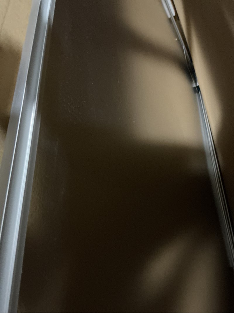 Condition photo showing As Is for quartet magnetic dry erase white board, 6' x 4 whiteboard, nano-clean surface resists ink stains, silver aluminum frame (sm537)