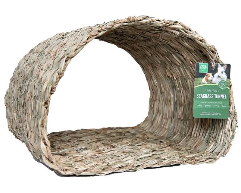 Small Pet Select - Jumbo - Tiny Paws Seagrass Tunnel for Rabbits, Guinea Pigs, and Other Small Anima
