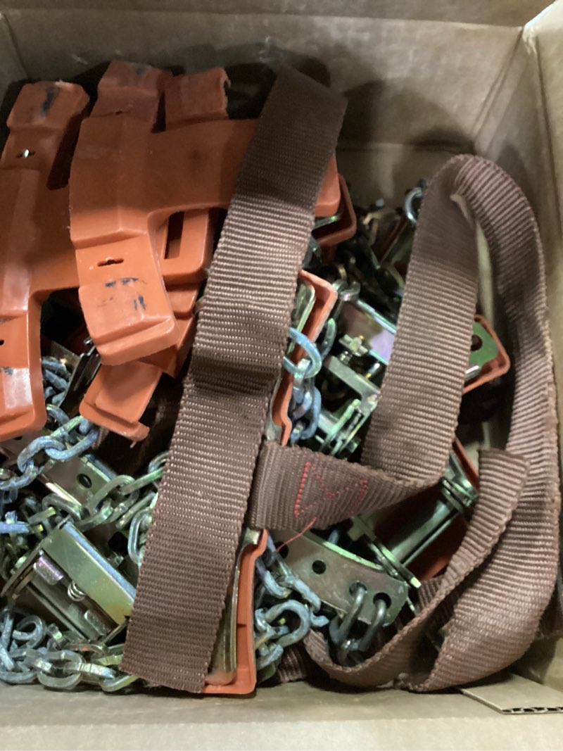Condition photo showing As Is for MOPHOTO Snow Chains 8 Pack, Tire Chains for Cars/SUVs/Pickup Trucks, Security Chains, for Tire Width