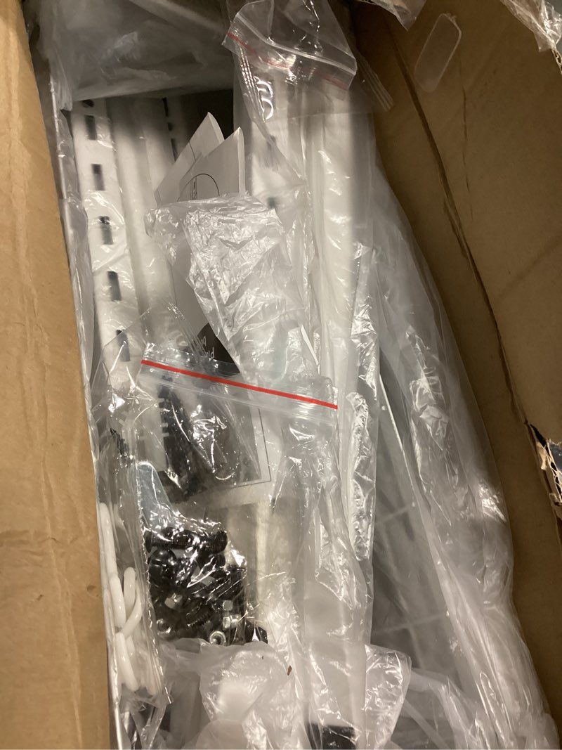 Condition photo showing Good Condition for Over The Door Pantry Organizer, Wall Mount Spice Rack, Pantry Hanging Storage and Organization, 8 Adjustable Baskets Heavy-Duty Metal for Home & Kitchen, Back of Door Seasoning Rack - White White 8-Tier