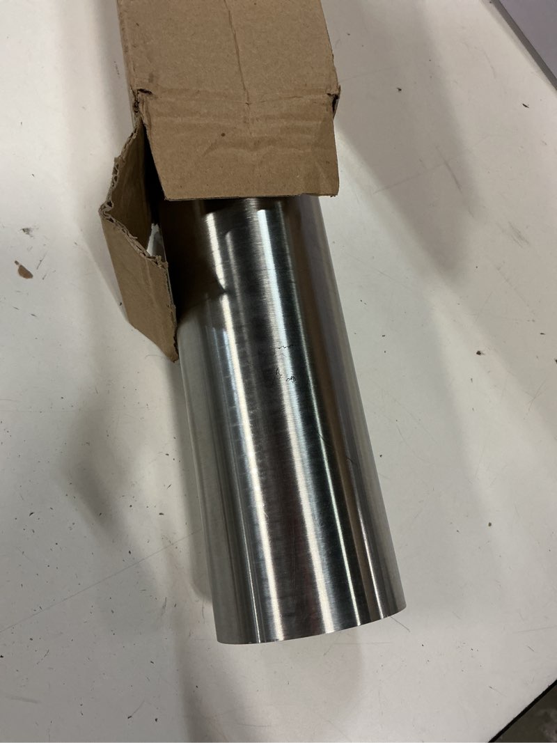 Condition photo showing As Is for 3 inch diy t304 stainless steel exhaust muffler straight pipe, tailpipe 3"id to 3"od exhaust extension tube tailpipe 18" length universal fitment 3.0'' od-straight-18'' 18'' straight