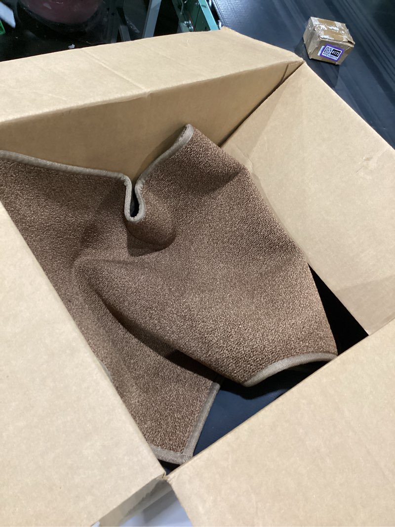 Condition photo showing Good Condition for sumlans kitchen mat set of 2 pcs, cushioned non slip rugs for kitchen floor, absorbent runner comfort standing mats washable for kitchen, office, home (brown-velvet, 17.3"x47"+17.3"x30") velvet-brown 17.3"x47"+17.3"x30" (set of 2)