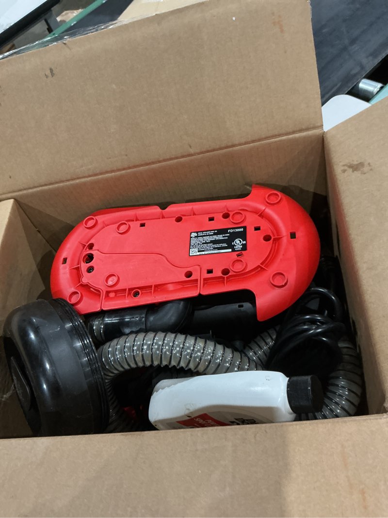 Condition photo showing As Is for incomplete used dirt devil portable spot cleaner machine for carpet and upholstery, powerful suction spot cleaning machine with versatile tools, pair with dirt devil portable spot cleaner solution 6 fl oz (pack of 1) portable spot