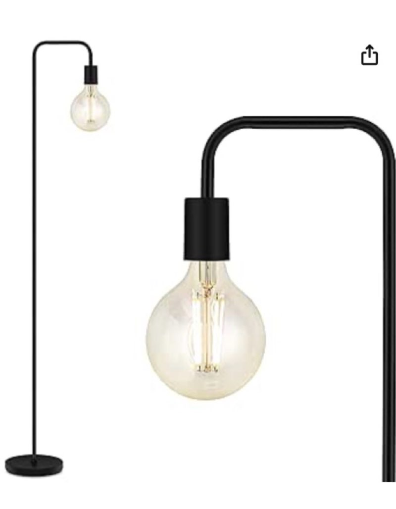 BoostArea Floor Lamp, Industrial Floor Lamp, 63 Inch Standing Lamp, E26 Socket, On/Off Footswitch, W