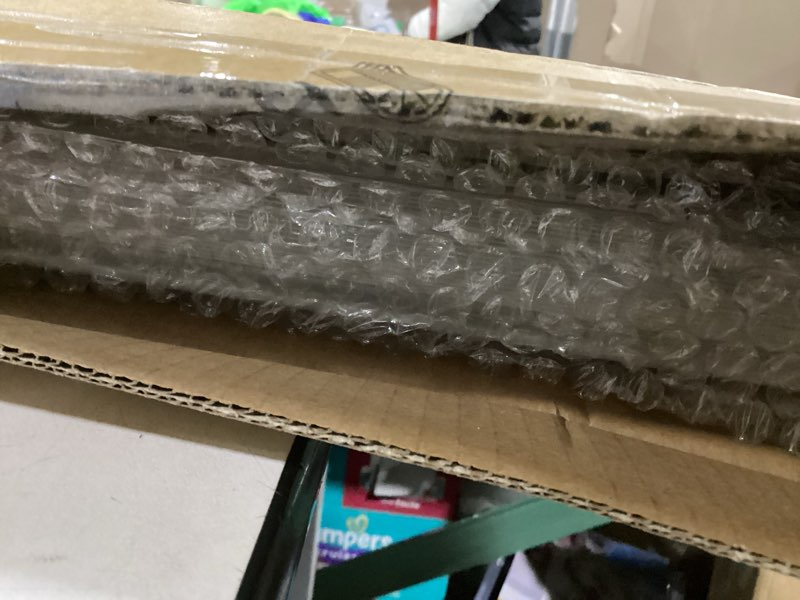 Condition photo showing As Is for HESTIA No Drill Cordless Blackout Roller Shades Screwless Waterproof Shower Window Blinds, Auto-Retraction Easy Install Blind for Bathroom/Kitchen/Office/Exterior, Grey, 22" W x 54" H 22"W x 54"H Harbor Mist