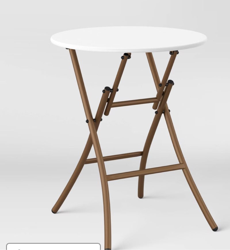 French Cafe Folding Round Patio Bistro Table White - Threshold™
