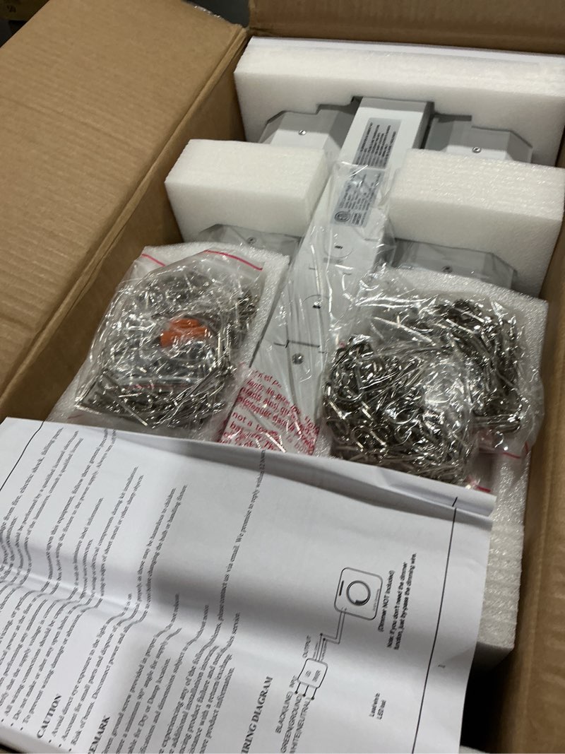 Condition photo showing As Is for LED Linear Shop Lights 150W, 22500LM High Bay Lights 5000K Daylight 120-277V, 2FT Garage Light for Shop Workshop Store Commercial Supermarket Warehouse Basement Exhibition Room ETL 4Pack 150W (4-Pack?