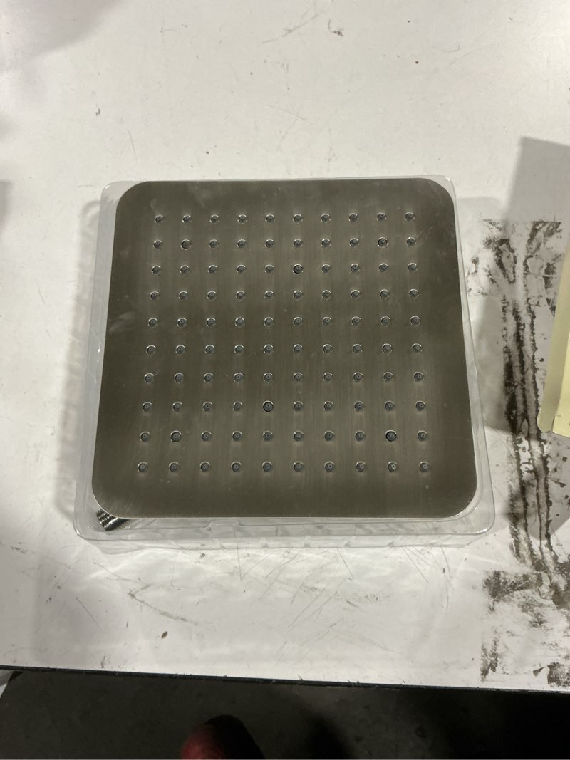 Condition photo showing Good Condition for allen + roth reign  brushed nickel 10-in square fixed rain shower head 1.8 gpm
