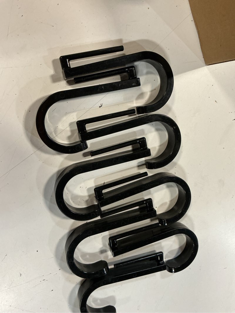 Condition photo showing New/Like New for 8 pcs j tool hooks plastic multi purpose shed accessories for wall black shed hanger storage for garage hanging shovel rake sports equipment
