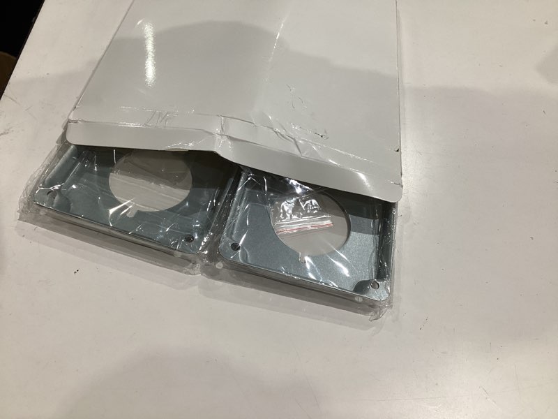 Condition photo showing Good Condition for copkim 4 pcs metal receptacle electrical box cover, square rectangle exposed outlet junction cover for 4 inch electrical box(2.125 inch round) 4 2.125 inch round