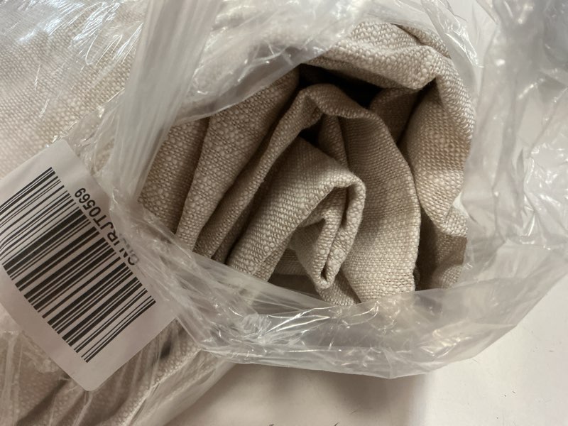 Condition photo showing Good Condition for textured cotton curtain, 48x108, oatmeal
