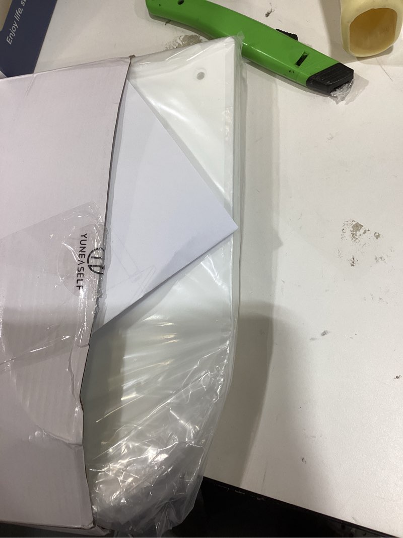 Condition photo showing Good Condition for Plate Organizer for Cabinet Space Saver - Acrylic Corner Shelf for Dishes, Bowls, 3-Tier Kitchen Countertop Cabinet Organization, Dinner Plates Holder, and Small Shelf for Bathroom Storage - White